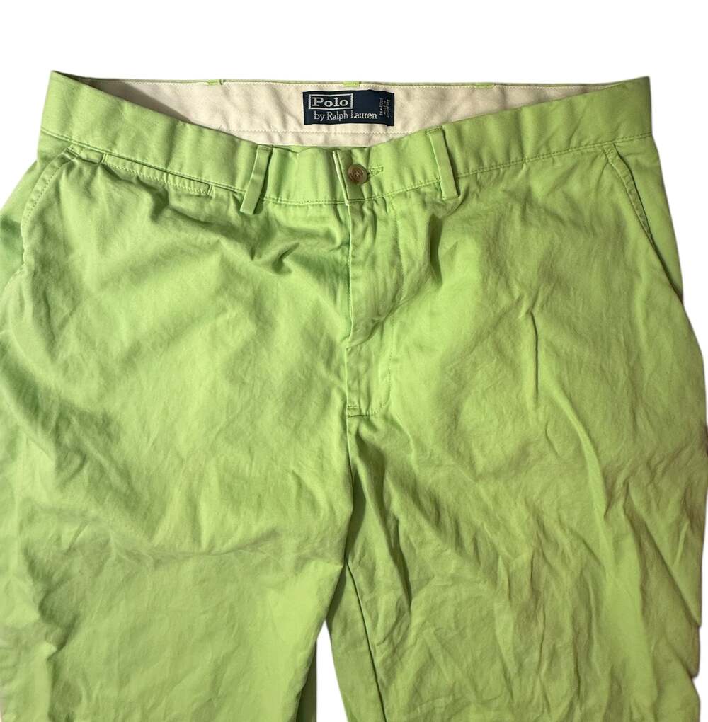 Polo Ralph Lauren Lime Green Cotton Chino Pants Size 34/32